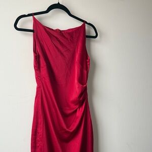 Chic Strapless Red Dress